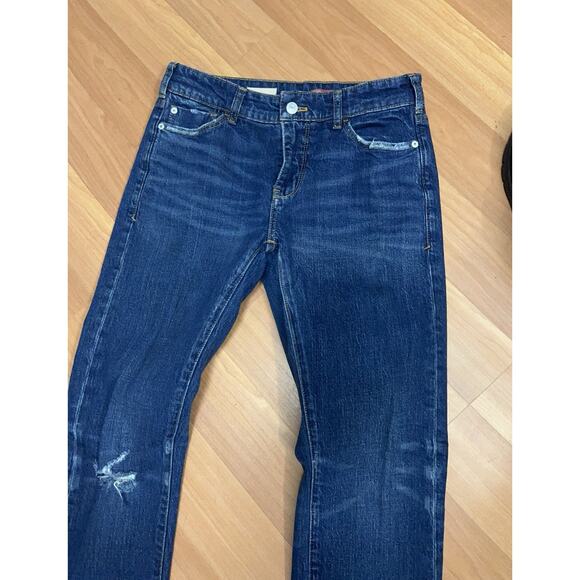 Pilcro Anthropologie Relaxed Straight Fit Jeans Womens Size 26P Distressed - Picture 5 of 15